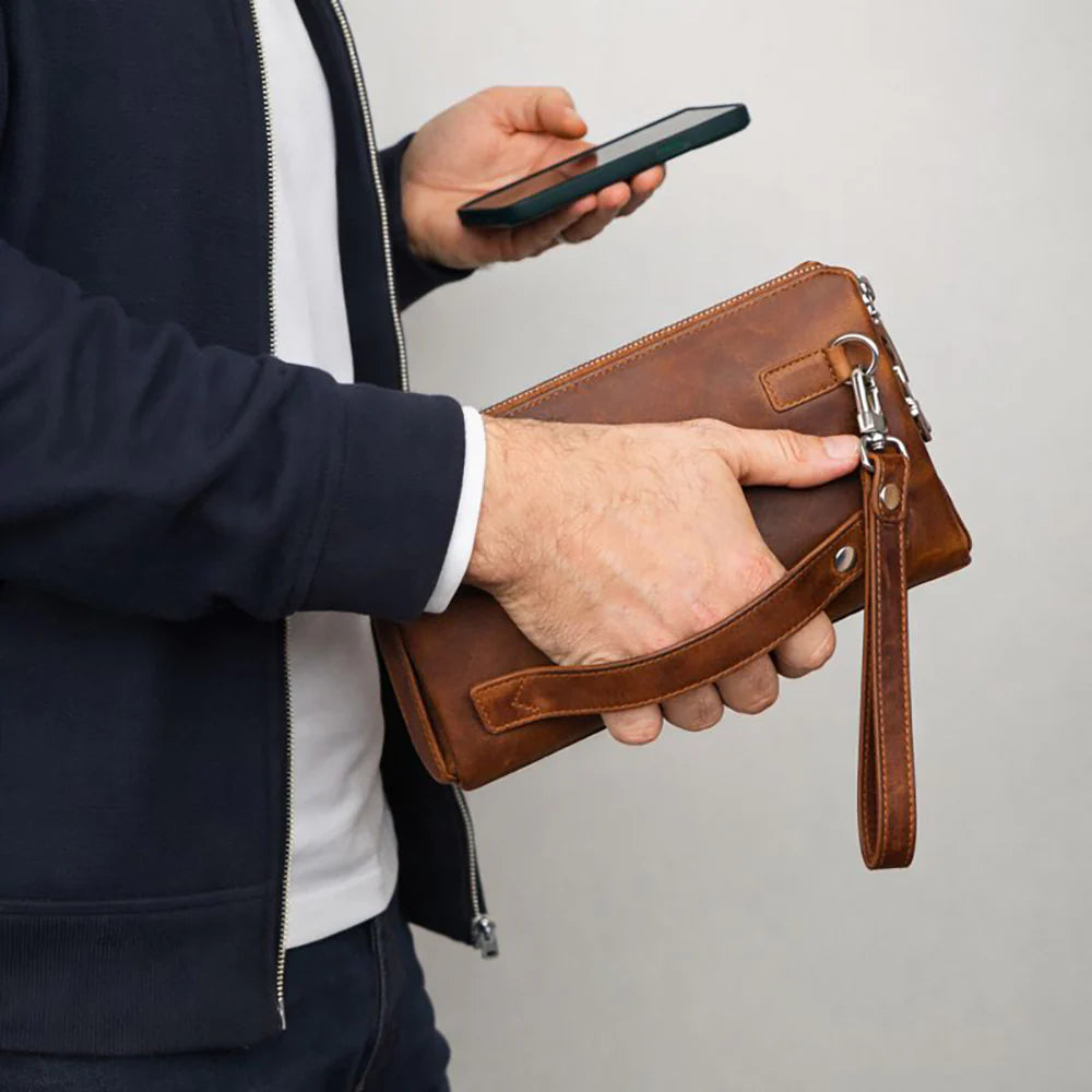 Lupus leren clutch tas