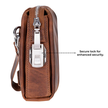 Lupus leren clutch tas