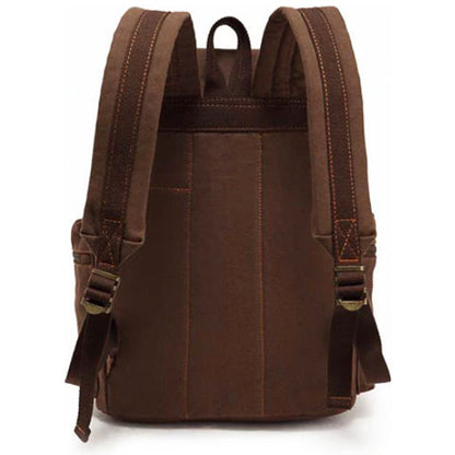 Ruime vintage canvas rugzak met praktische indeling
