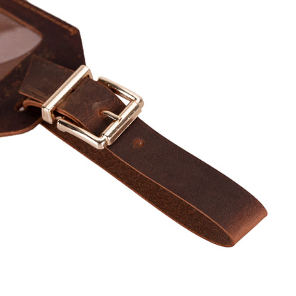 Uno leren bagagelabel