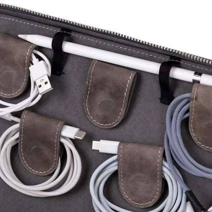 Leren Kabel Organizer voor Reizen