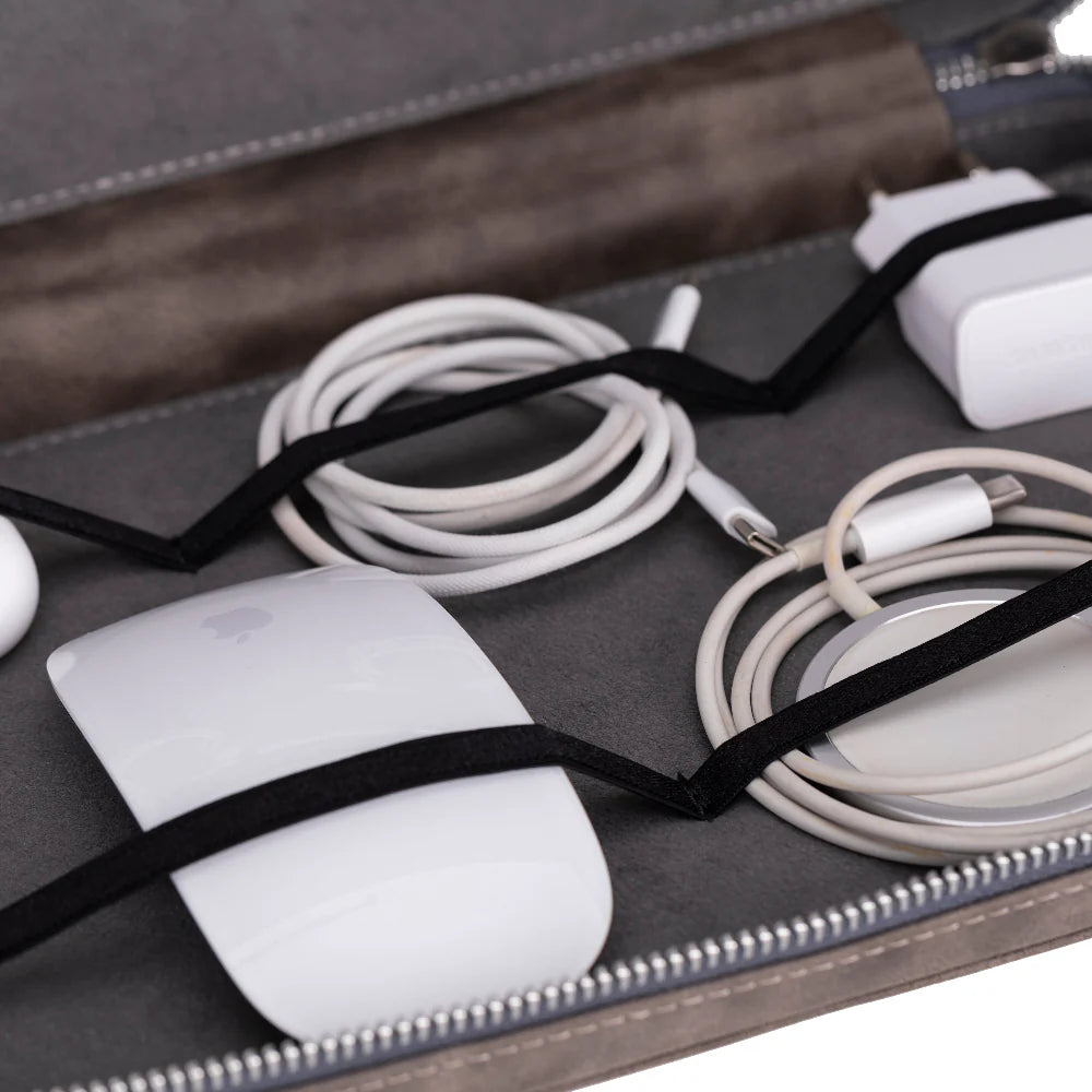 Leren Kabel Organizer voor Reizen