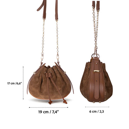 Valentina Dames Suède Leren Tas