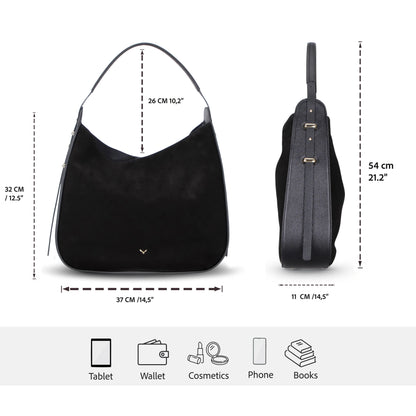 Carina suède lederen damestas