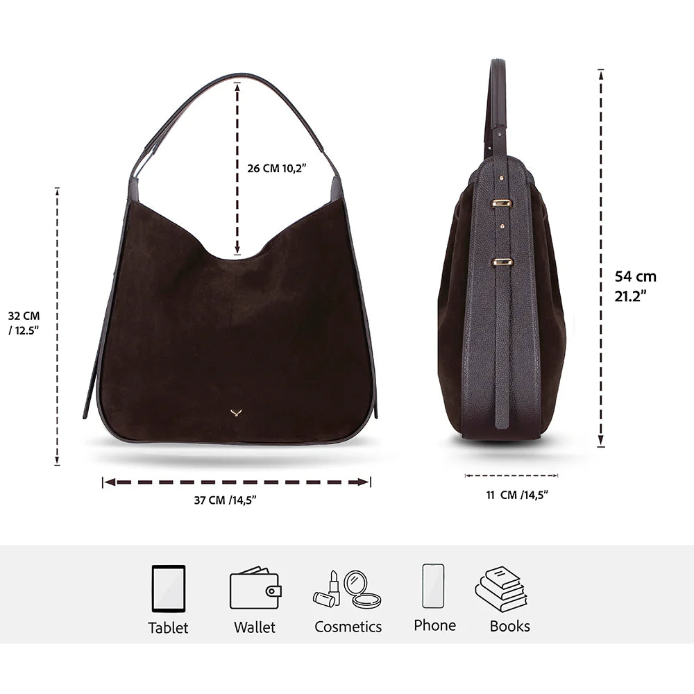 Carina suède lederen damestas