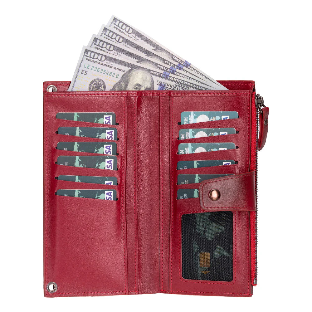 Lozan Leren Crossbody Portemonnee met Riem