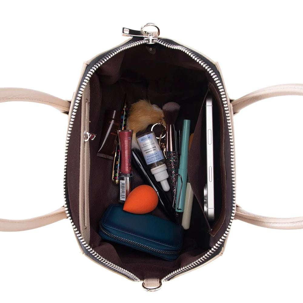 Lorenza leren damestas, middelgroot