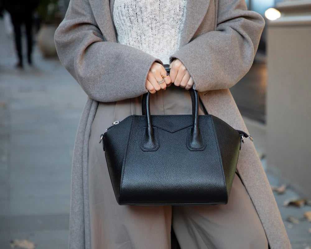 Lorenza leren damestas, middelgroot