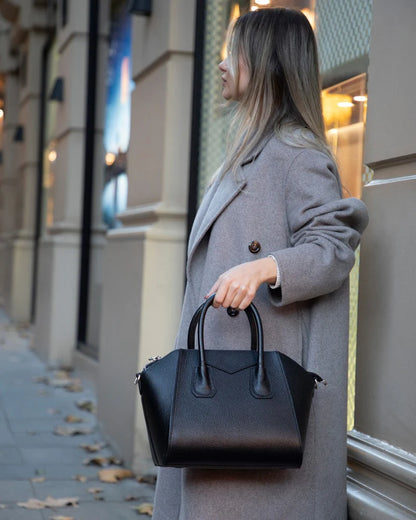 Lorenza leren damestas, middelgroot