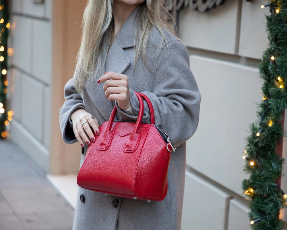 Lorenza leren damestas, middelgroot