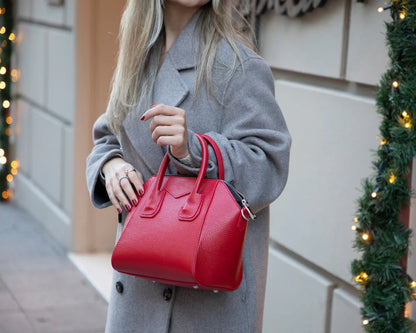 Lorenza leren damestas, middelgroot