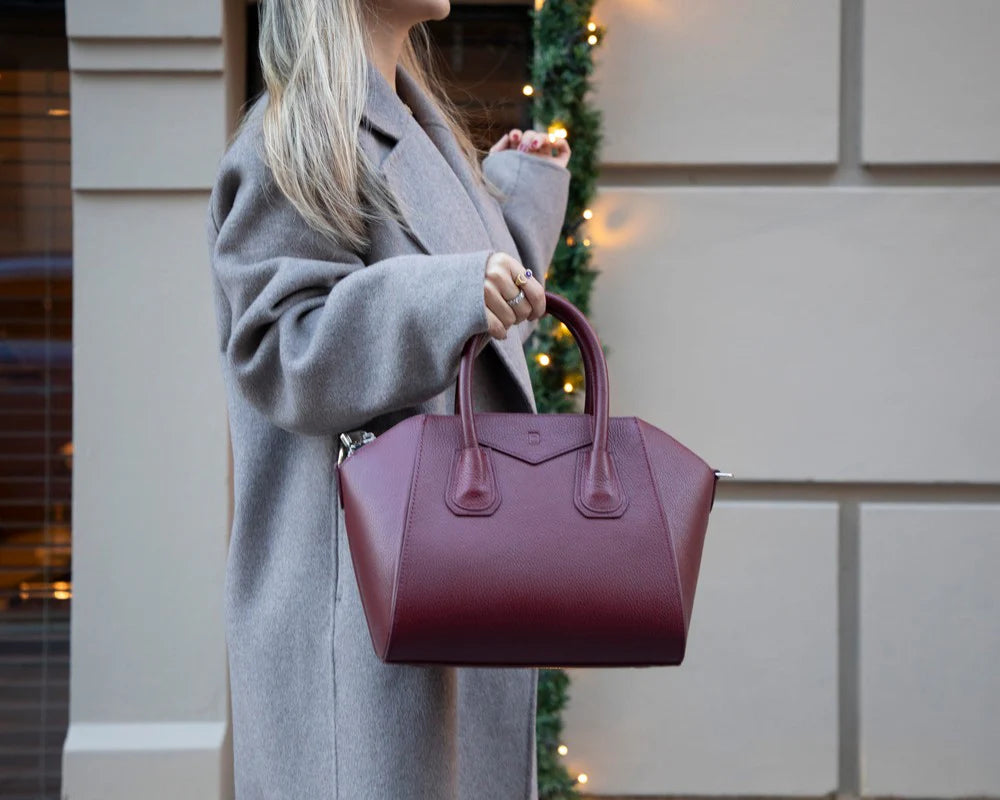 Lorenza leren damestas, middelgroot