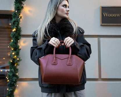 Lorenza leren damestas, middelgroot