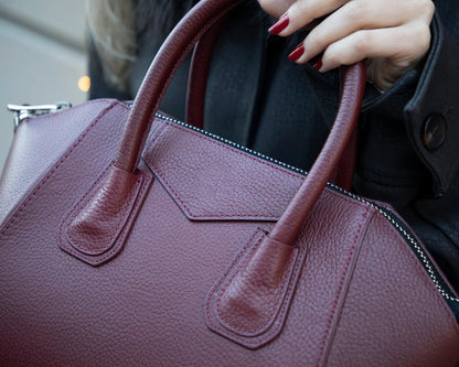 Lorenza leren damestas, middelgroot