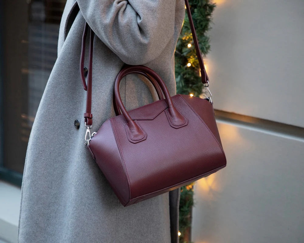 Lorenza leren damestas, middelgroot