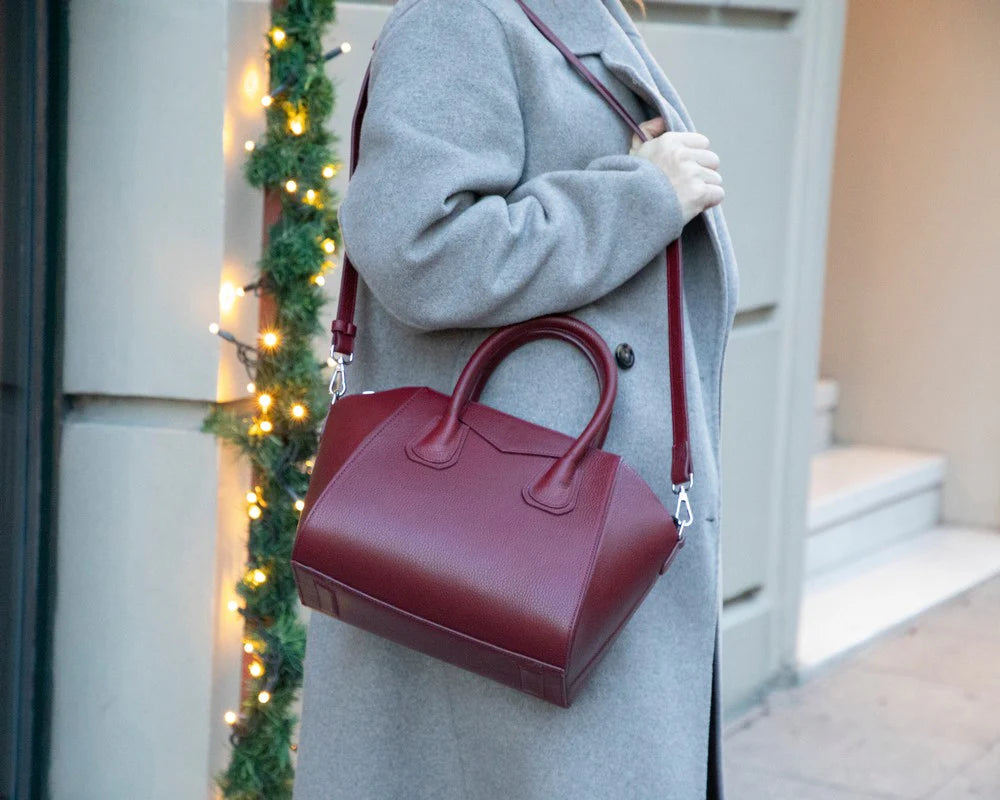 Lorenza leren damestas, middelgroot