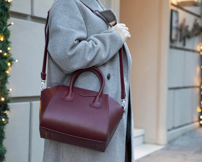 Lorenza leren damestas, middelgroot