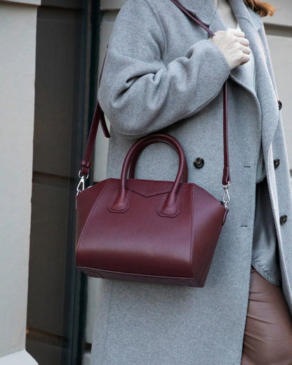 Lorenza leren damestas, middelgroot