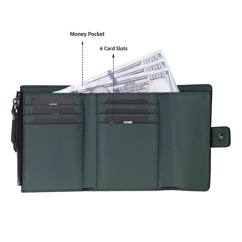 Elba leren damesportemonnee