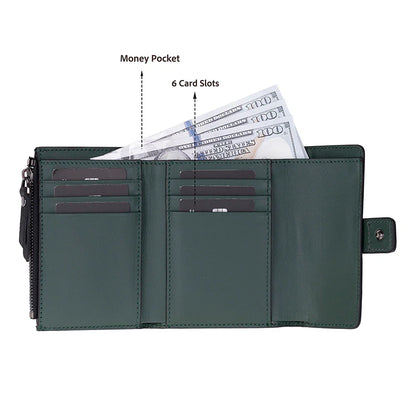 Elba leren damesportemonnee