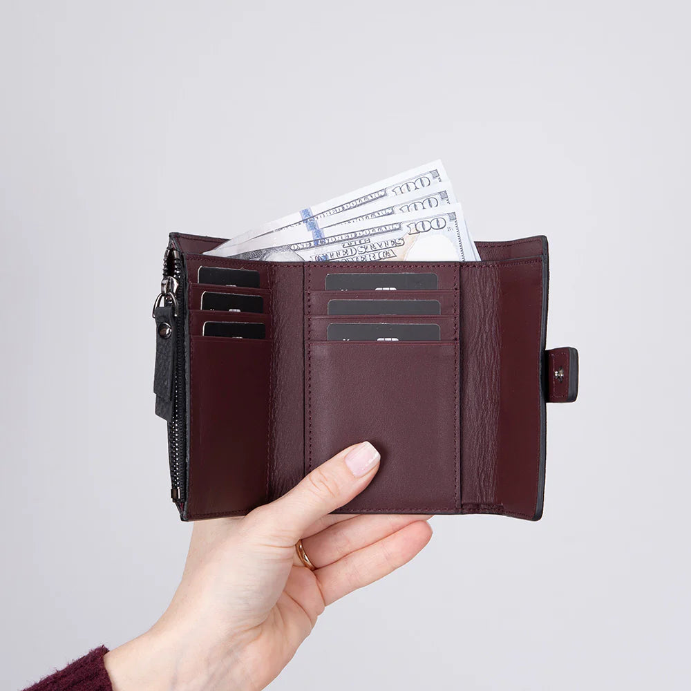 Elba leren damesportemonnee