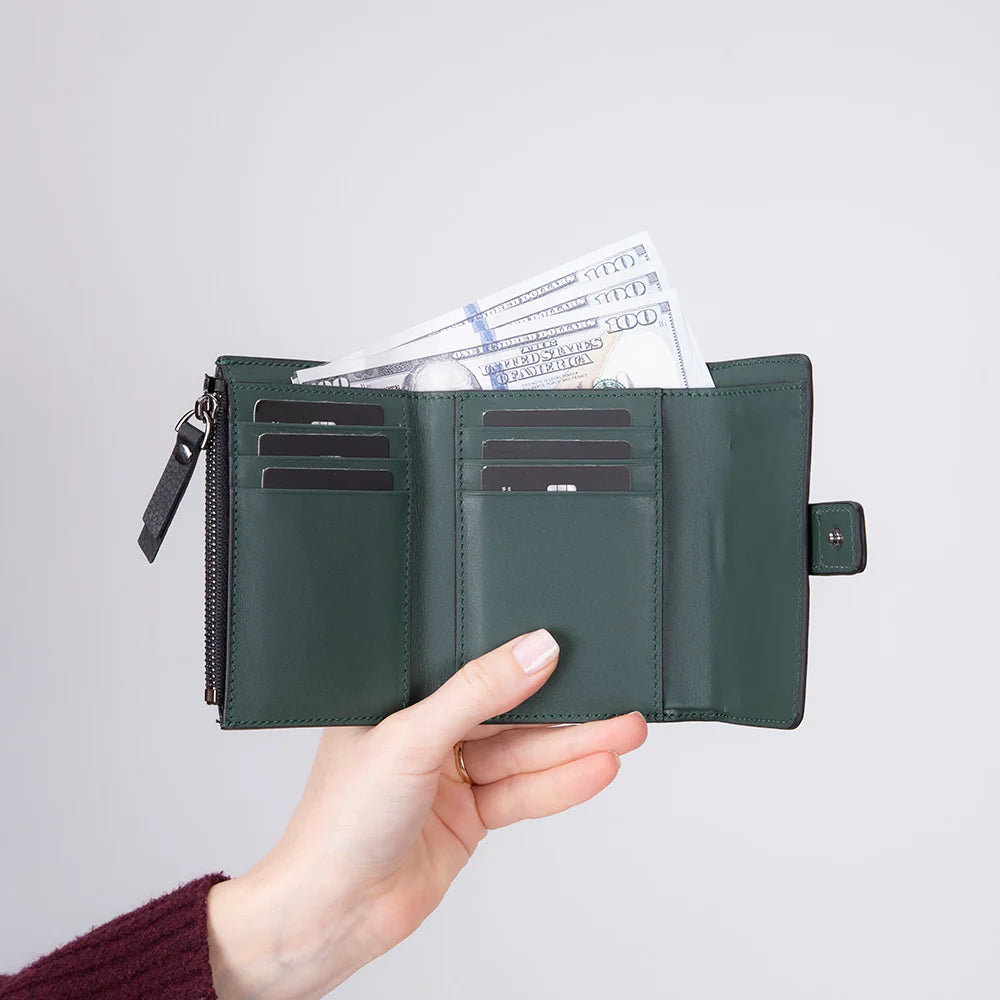 Elba leren damesportemonnee