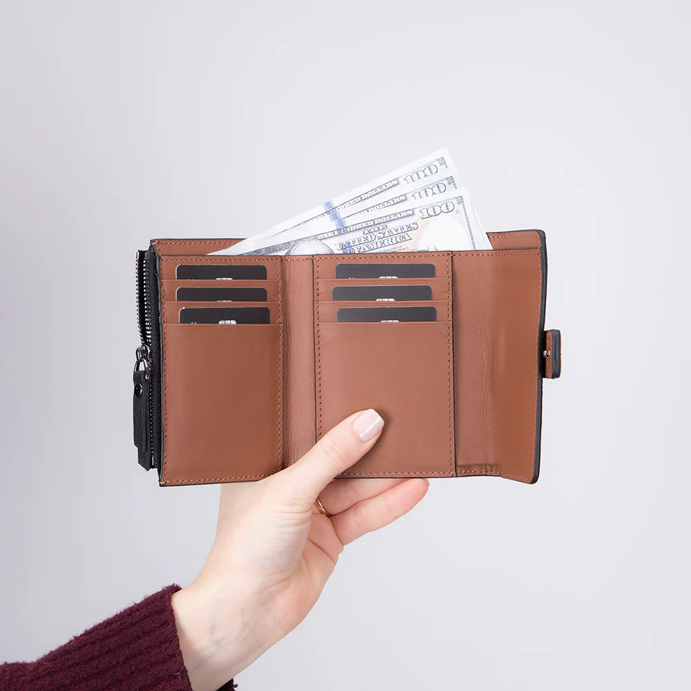 Elba leren damesportemonnee