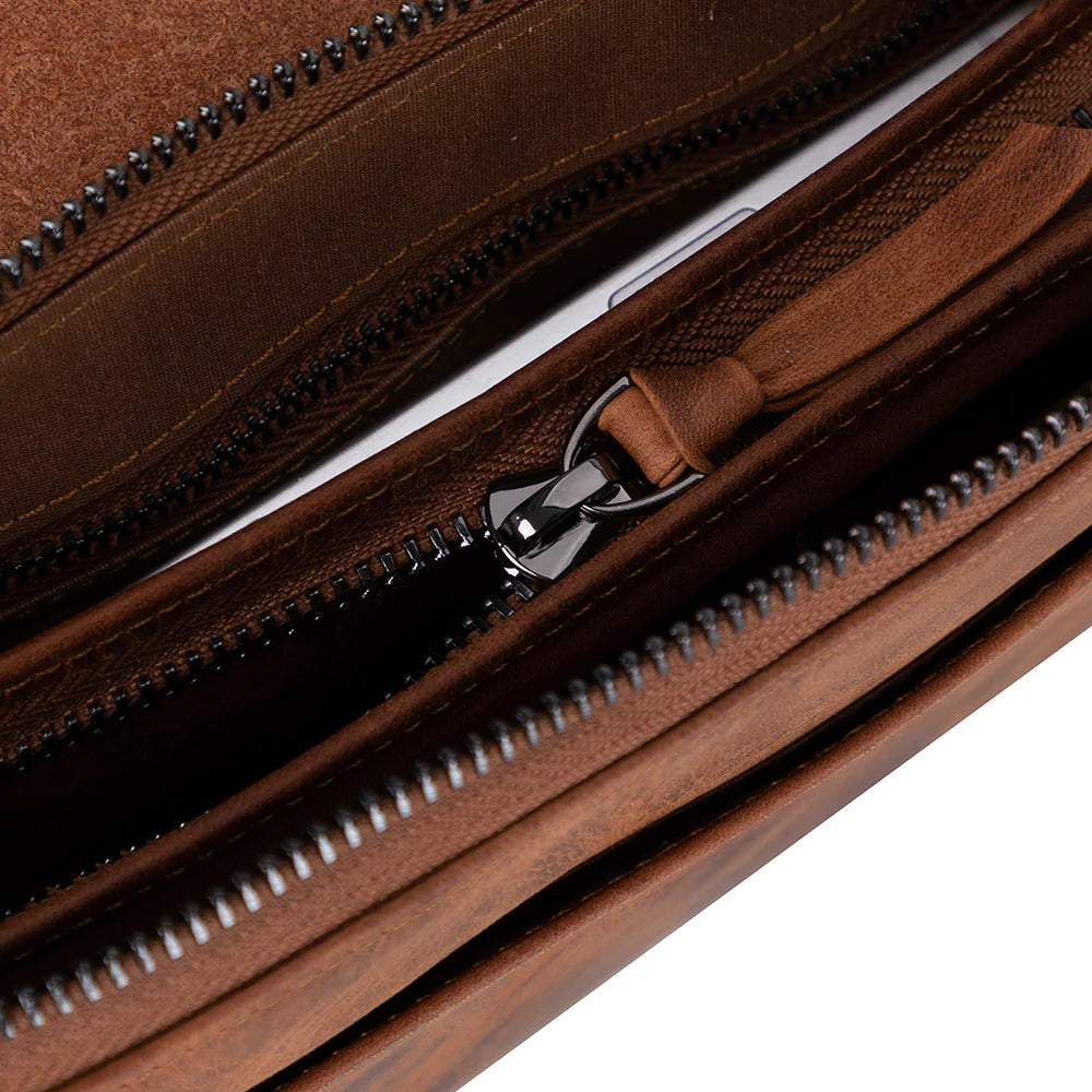 Prestige leren clutch tas