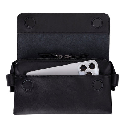 Prestige leren clutch tas