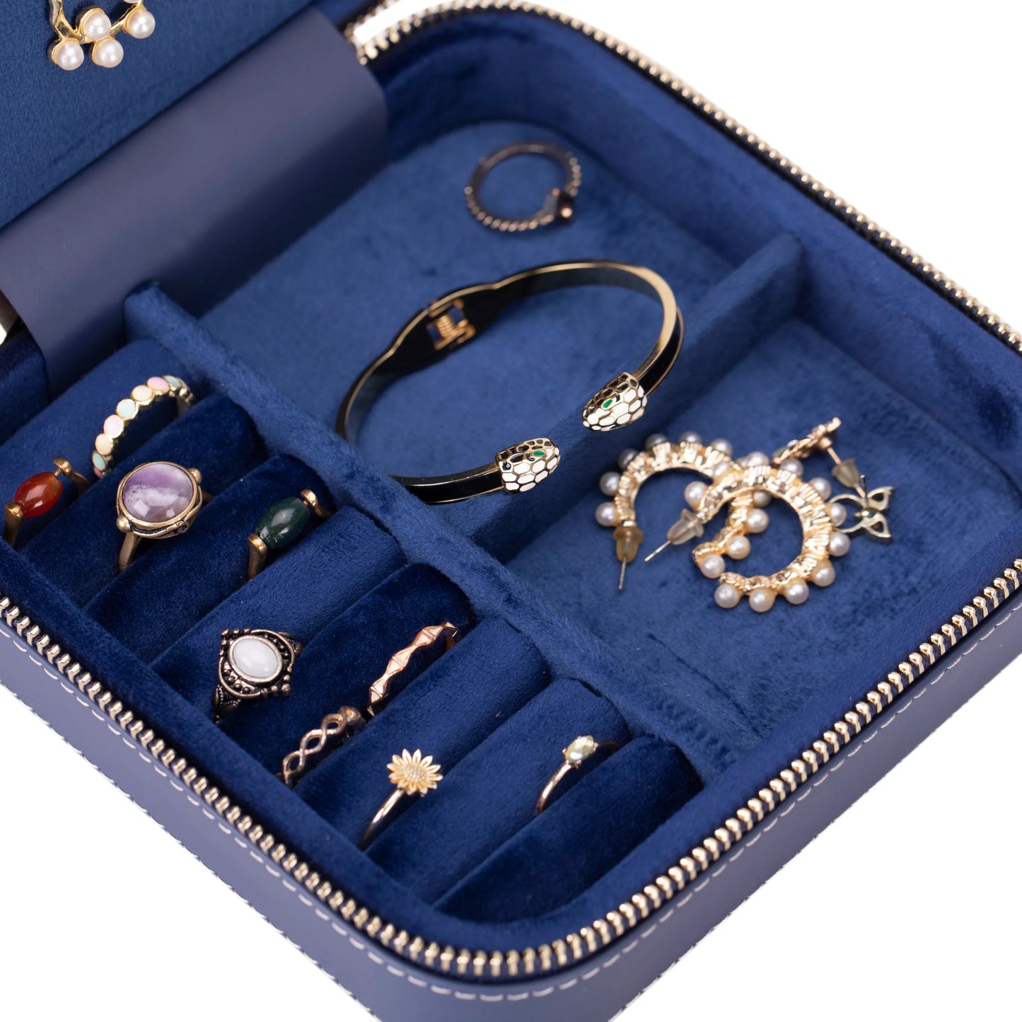 Amanda leren sieradendoos, groot