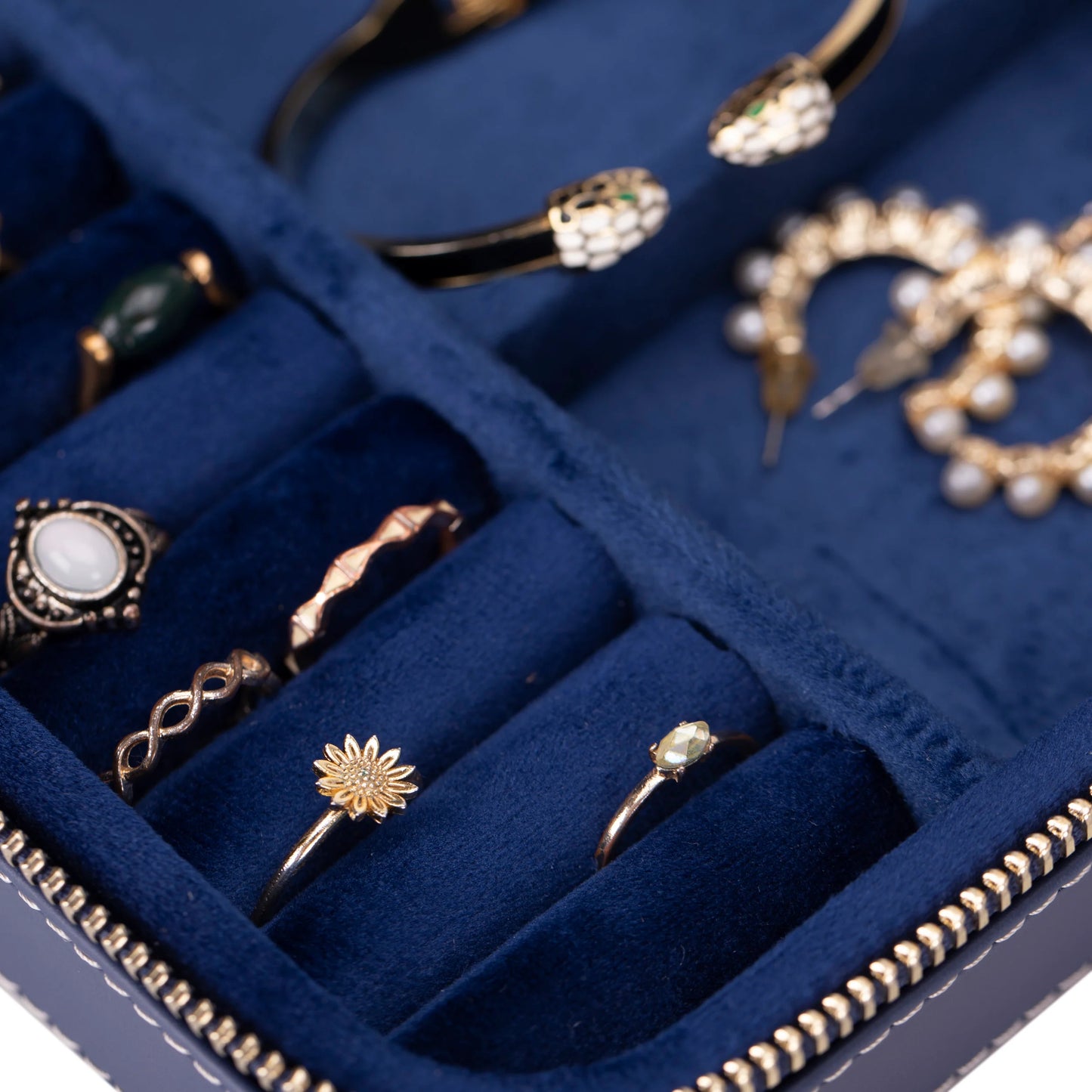 Amanda leren sieradendoos, groot