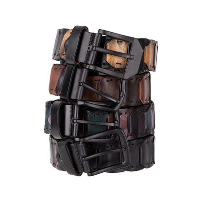 Vista gevlochten leren herenriem