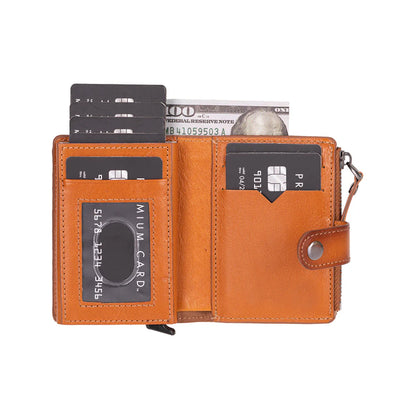 Rodos Opvouwbare Leren Kaarthouder