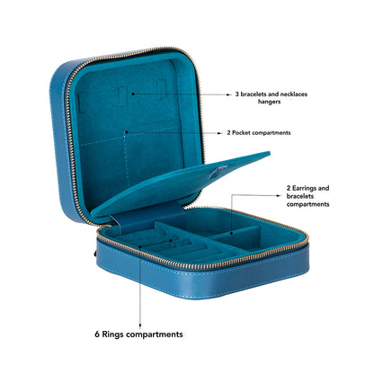 Amanda leren sieradendoos, groot