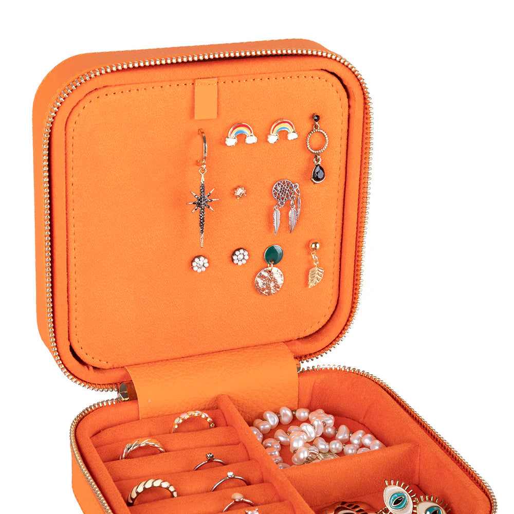 Amanda leren sieradendoos, groot