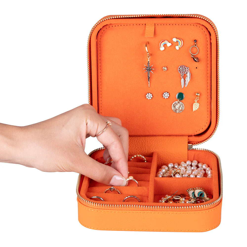 Amanda leren sieradendoos, groot