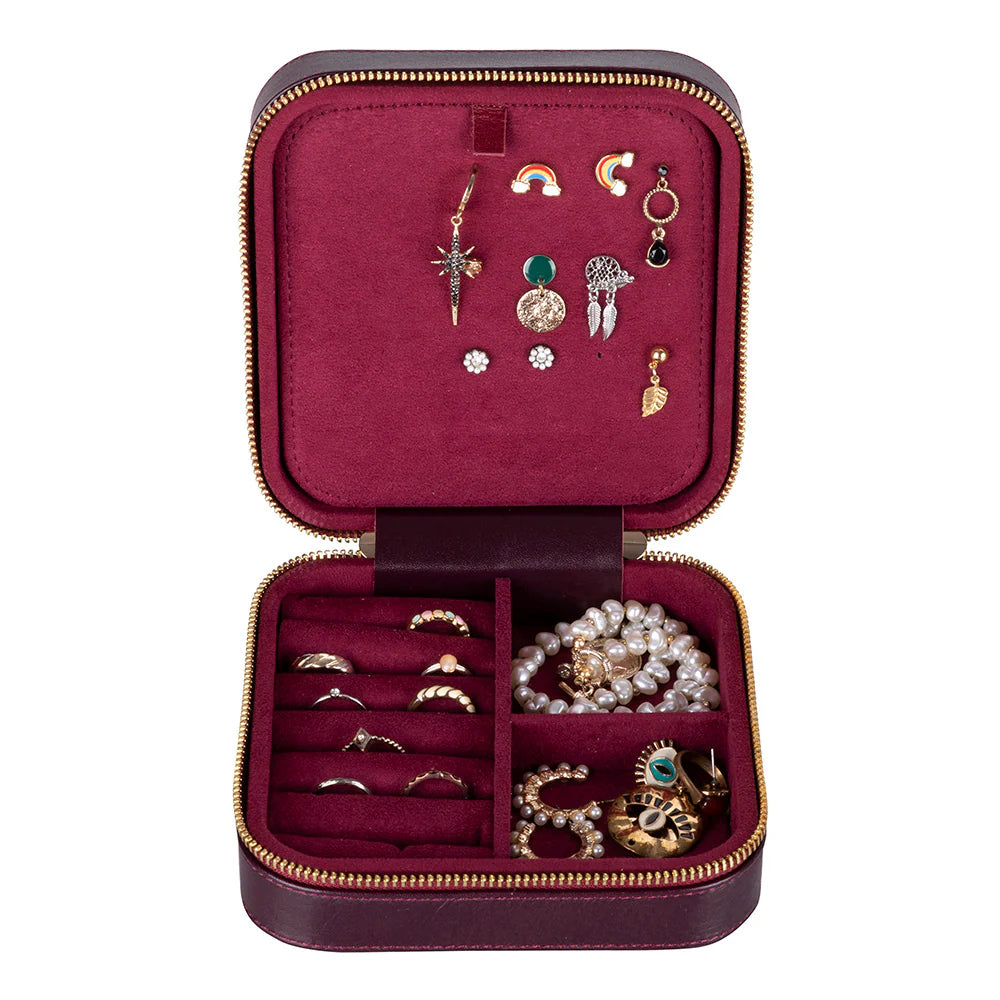 Amanda leren sieradendoos, groot