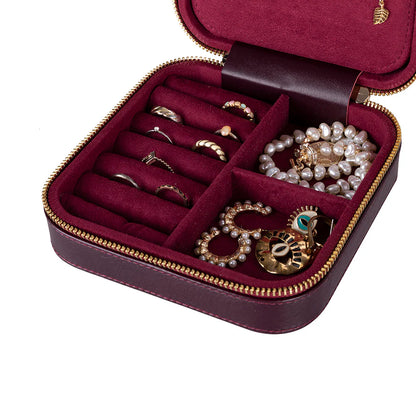 Amanda leren sieradendoos, groot