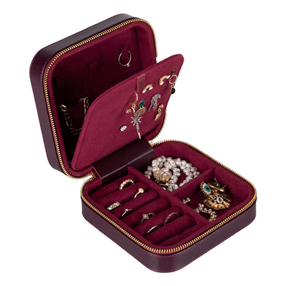 Amanda leren sieradendoos, groot