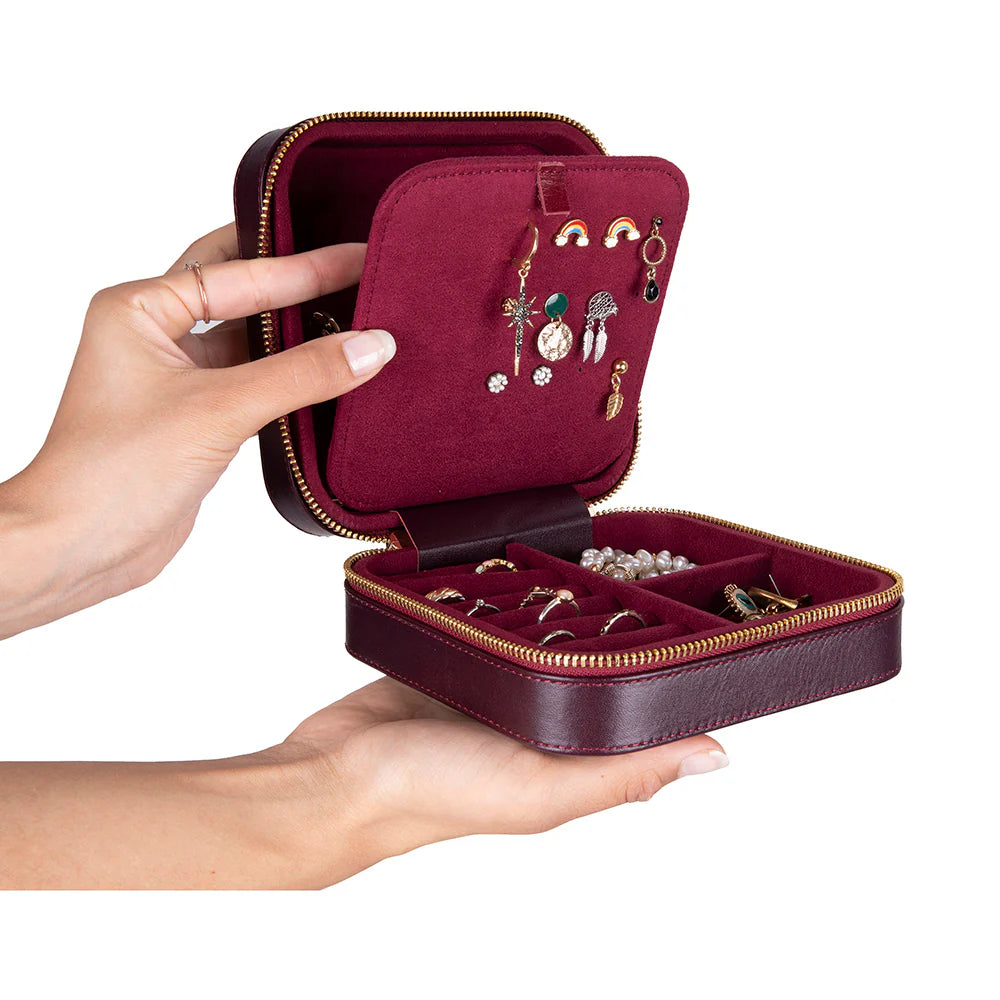 Amanda leren sieradendoos, groot