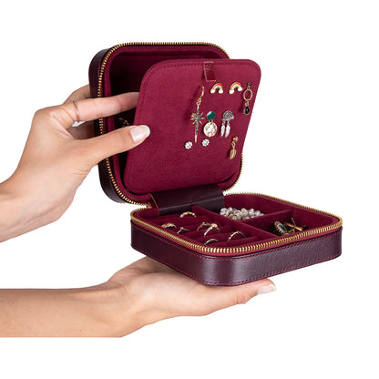 Amanda leren sieradendoos, groot