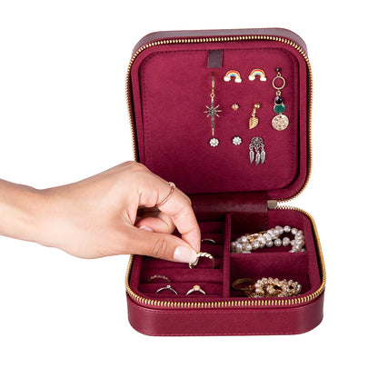 Amanda leren sieradendoos, groot