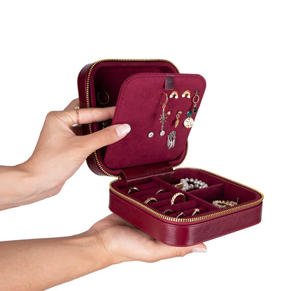 Amanda leren sieradendoos, groot