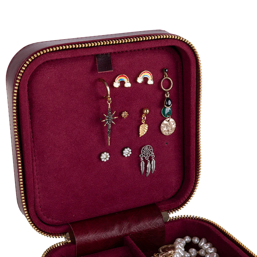 Amanda leren sieradendoos, groot