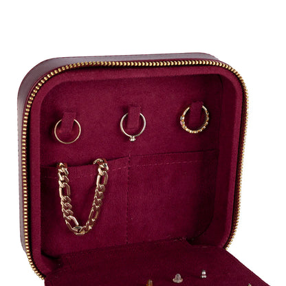 Amanda leren sieradendoos, groot