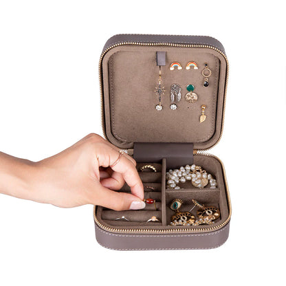 Amanda leren sieradendoos, groot