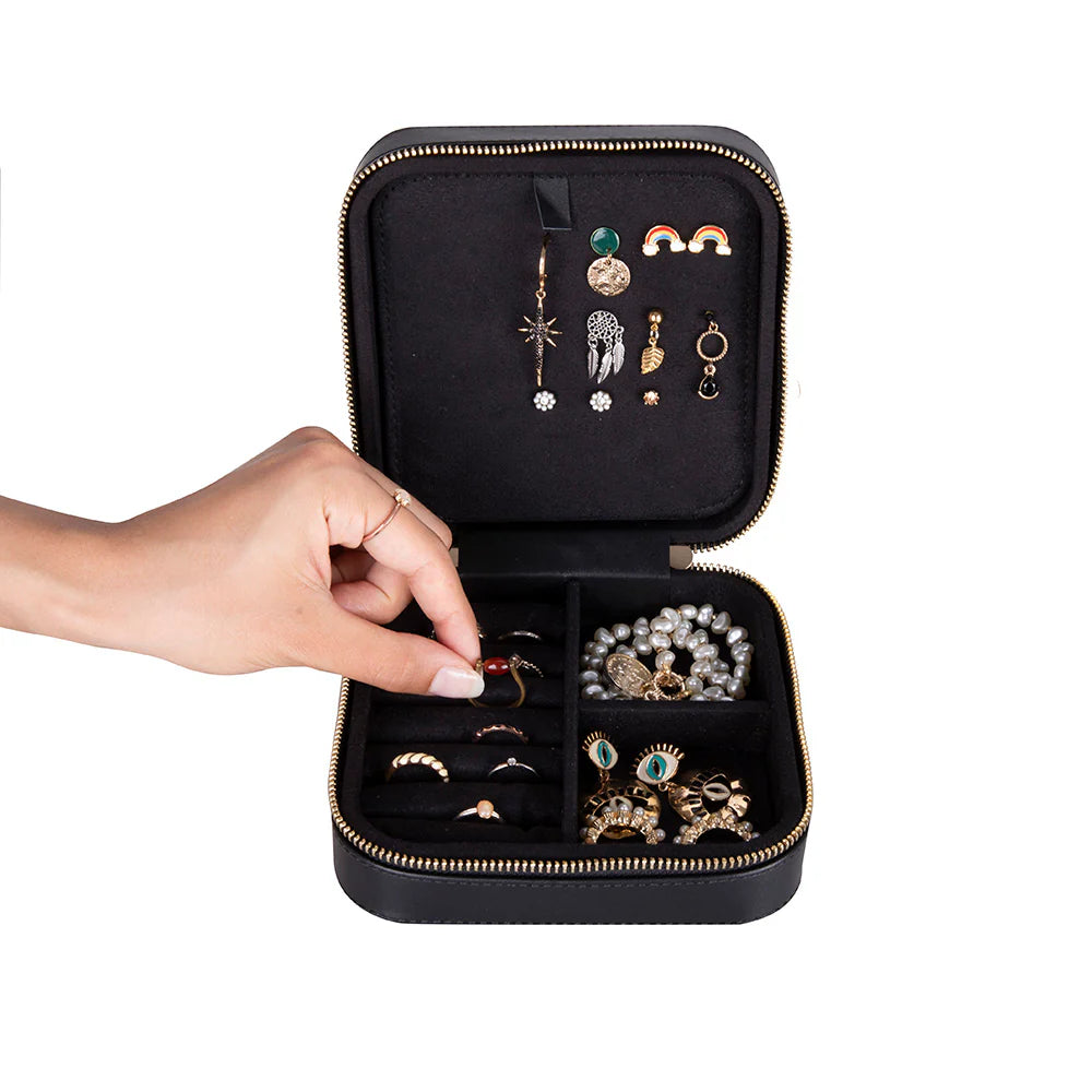 Amanda leren sieradendoos, groot