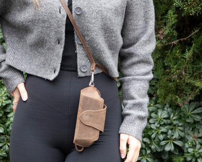 Riviera leren brillenhoes