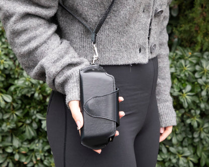 Riviera leren brillenhoes