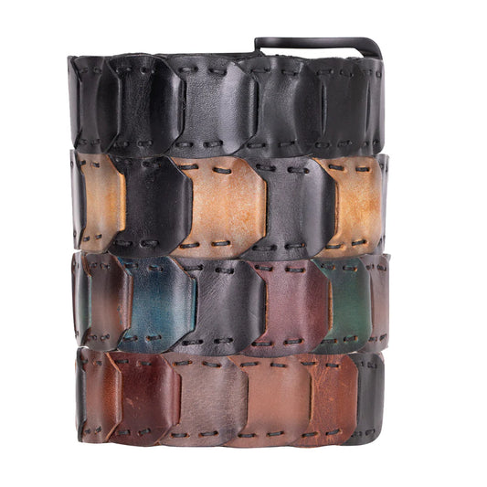 Vista gevlochten leren herenriem